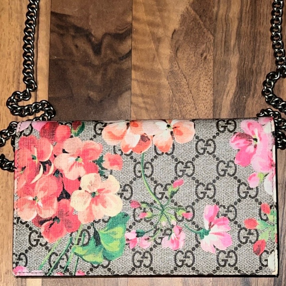 Gucci 💯 Floral Crossbody Bag - Pink and Green